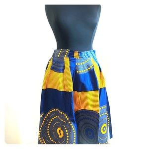 African Print Midi Skirt
